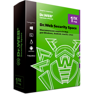 Dr.Web Security Space, 1 ПК, 12 месяцев, ESD