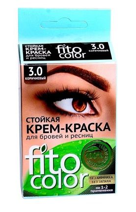 Fito color Крем-краска для бровей и ресниц тон черный  Арт1211 2х2мл