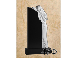 Памятник из мрамора (фигурный, ЧПУ) 1000х500х80 с гравировкой -ЧПУ-м-47Ф