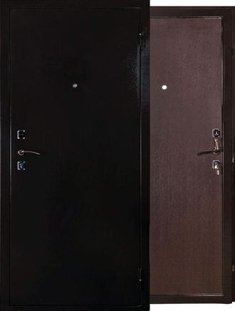 Металлическая входная дверь "Стандарт № 2 ровная" (двухконтурная)
