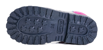 Ботинки "Котофей", натуральная кожа/кожподклад, синий/розовый, размеры:27 уценка-выгорели шнурки