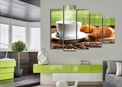 Модульная картина "Горячий сладкий кофе"