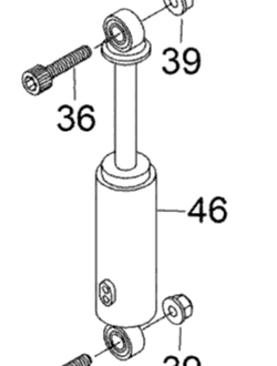 Амортизатор передний оригинал BRP 23183 для BRP LYNX/Ski-Doo (Front Shock)