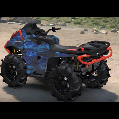 Комплект виниловых наклеек для квадроцикла BRP Outlander MAX XT-P 1000R G3 защищенные броней #10463