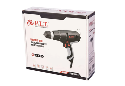 Дрель шуруповерт сетевой  P.I.T.  PBM10-C1 МАСТЕР (400Вт,0-800об/мин.)