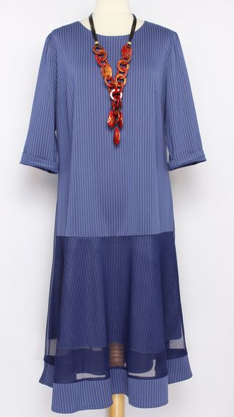 ПЛАТЬЕ "СЕТКА" джинс р.50-56