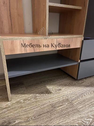 Абрау вешалка с зеркалом прихожая Дуб золотой/Графит