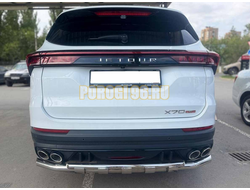 Защита заднего бампера двойная с перемычками Папа Тюнинг d60/42 для JETOUR X70 Plus 2023-