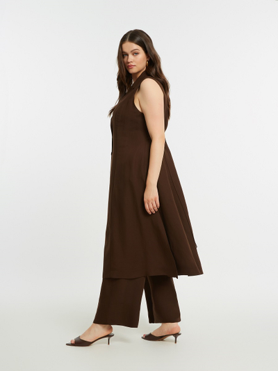 Платье-жилет с отложным воротом