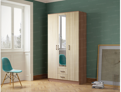 ЛДСП Шкаф ТРИО Ясень Шимо темный-светлый