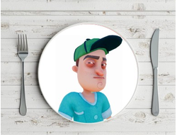 Тарелка Привет Сосед/ Hello Neighbor №2