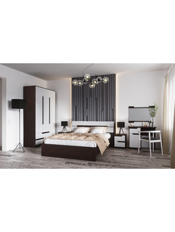 Спальный гарнитур Гавана вариант 3 Акрил белый (ТЭКС)