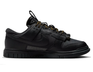 Nike dunk low black leather outlet