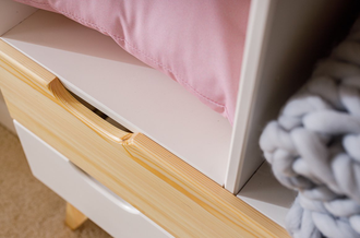 Шкаф 3-створчатый ТК №1 комбинированный из массива сосны 122 х 60 х 180 см