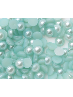 Полубусины 8 мм, цвет  голубой