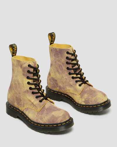 Ботинки Dr Martens 1460 Pascal Tie Dye Yellow