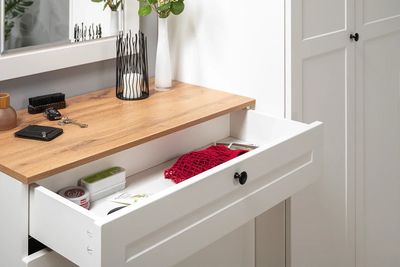 Тумба для обуви Остин 16.121 белый шагрень, дуб вотан