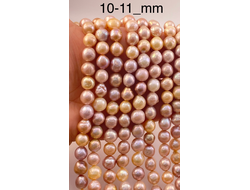 Жемчуг культивированный (натуральный), размер 10-11мм