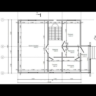 Двухэтажный каркасный дом с пятью спальнями 130м² (SK51)