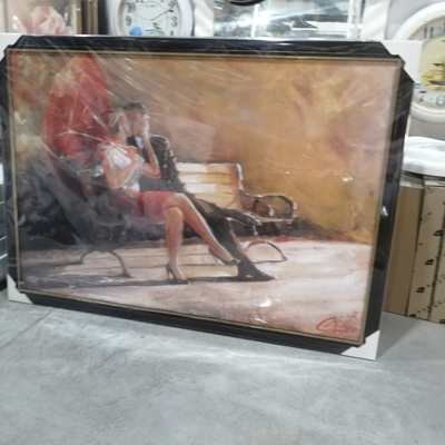 картина в раме 70 х 100 см   Chris Clark - Red Umbrella Romanse II