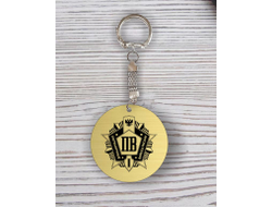 Брелок с гравировкой золотистый #5 на День пограничника