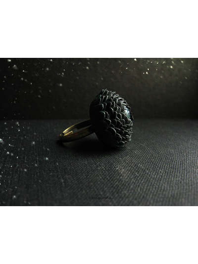 Готическое кольцо "Цветок Ворона" по мотивам сериала "Рейвенсвуд"