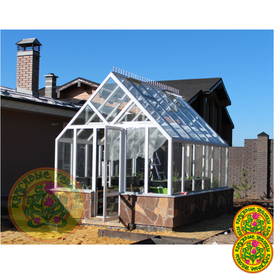 Теплица из стекла и алюминия ЧЕСТЕРФИЛД КЛАССИК размером 4000 х 3000 мм