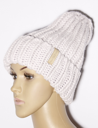 Шапка женская "Колпак резинка объёмная" 677 морская волна, пудра, ваниль, терракот