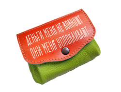 Портмоне-пухляш с принтом "Деньги меня не волнуют, они меня успокаивают"