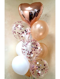 Фонтан шаров Розовое Золото  (СиК)