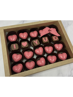 Шоколадные конфеты ручной работы "I Love You"