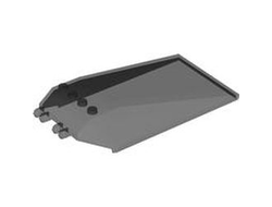 Windscreen 12 x 6 x 2 with Locking Dual 2 Fingers Hinge, Trans-Black (13252 6473943 6514322)
