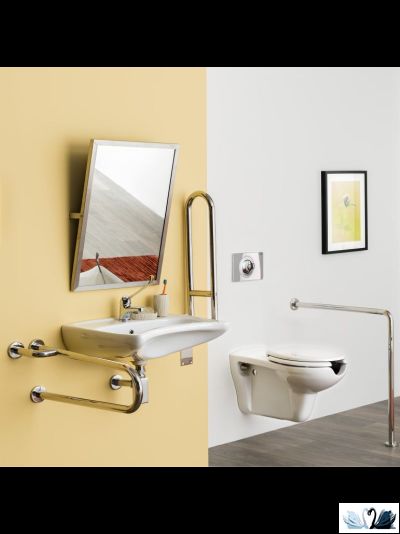 Унитаз CREAVIT BD320-11CB00E-0000, подвесной, белый, для людей с ограниченными возможностями