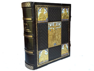 Старинная Библия в кожаном переплете