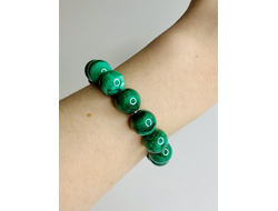 Браслет из малахита, шарик. Разные размеры