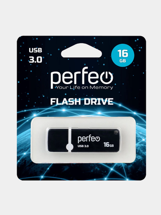 флешка Perfeo USB 3.0 16GB C08 Black