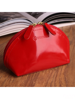 Косметичка простая, отдел на молнии, цвет алый