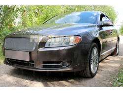 Защита радиатора Volvo S80 II 2006-2010 3D chrome PREMIUM (устанавливается вместо штатной)