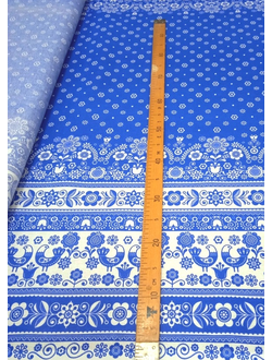 Товар  "Народные мотивы синие на белом"