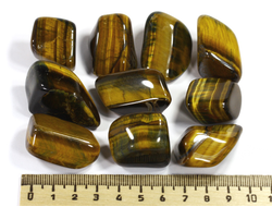 Тигрово-соколиный глаз, галтовка в ассортименте, ЮАР (20-40 мм, 16-21 г) №10239