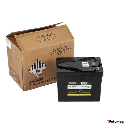 Литиевый тяговый аккумулятор Gelbert LiFePO4 (12V/80Ah/80А/600Wh) BT/Display