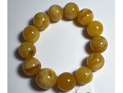 Браслет шары из натурального янтаря