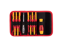 Набор отвертка со сменными вставками диэлектрическими, 12 предметов TOLSEN TTV33212