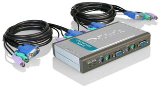Переключатель D-Link DKVM-4K 4xChannel 1xHD15Pin&amp;2xPS With Cables 2x(DKVM-4K)