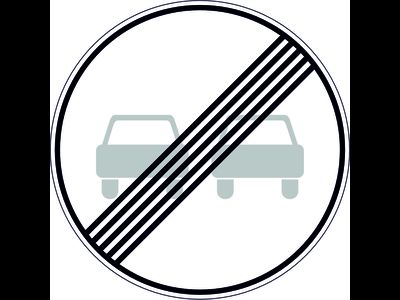 Знак дорожный 3.21 Конец запрещения обгона