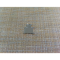 Подвеска кулон собачка 27x30x1,5 мм серебристый