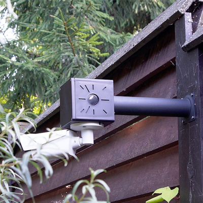 Комплект 2: BOXFORCAM Коробка с сегментом мачты.  Вынос 150 см. для монтажа видеокамер и элементов безопасности. (коробка чёрная/белая)