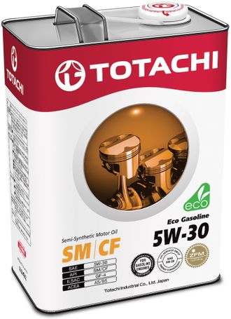 Масло моторное TOTACHI Eco Gasoline SN/CF 5w30 4л п/с