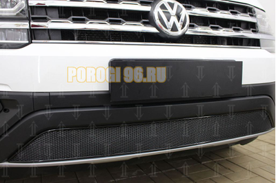 Защита радиатора Volkswagen Teramont 2017- black низ