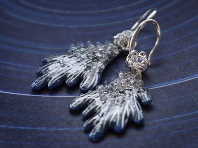 Серьги-крылья "Дитя звёздного моря", волшебное украшение-талисман